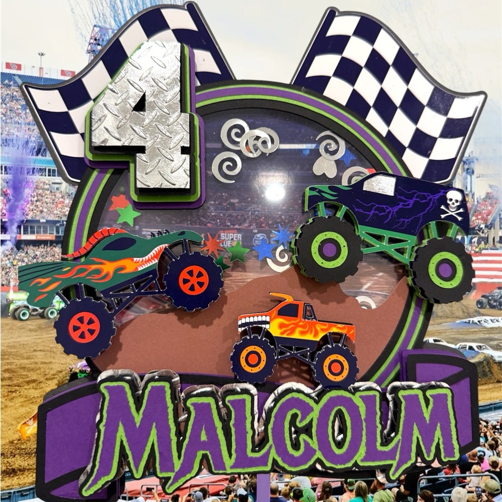 Monster Truck Cake Topper, Cake Topper, Boy Theme, Birthday Party, Party Decor
